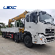 Hot Sale Dongfeng 8X4 LHD Cargo Truck with 16 Ton Knuckle Boom Crane Truck Mounted Crane manufacturer