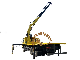 6X6 HOWO 12 Ton 4 Section 360 Degree Swivel Flatbed Truck Mounted Brick Crane for Sale