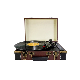 OEM ODM Portable Suitcase Retro Vinyl Turntable Record Player Gramophone with Battery Bluetooth FM Am USB TF