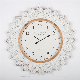 MDF Rustic Wooden Wall Clock Flower Shape for Home Decoration