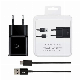 Adaptive Fast Charging USB Travel Wall Charger with Cable Kit - Compatible with S Msung Galaxy S7 S8