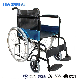 Steel Manual Lightweight Transport with Handbrakes, Folding Transport Wheelchair Rollator Walker