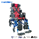  Hanqi Portable Disabled Steel Frame Foldable Transport Manual Wheelchair for Elderly and Handicapped People