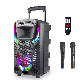  Portable Bocinas Professional Rock Bluetooth Karaoke Bluetooth Speaker with LED Light