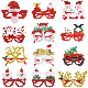 New Christmas Adult Kids Santa Snowman Antler Christmas Decorated Glasses
