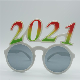  New Year′ S Eve Party Glasses Electroplating Flash Powder Digital Holiday Gift Party Supply Glasses