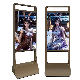 Latest 2023 Ultra-Thin Floor-Mounted Advertising Totem Indoor LCD Digital Signage Displaysmart TV Monitor Poster Android Touch Kiosk Screen