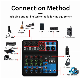  Audio Mixer with 2 Stereo Power Sound Console Mixer for Live Broadcast