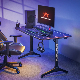 Upgrade Large T-Shaped Touch Screen Gaming Computer Desk with RGB Lighting