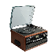 Multi Turntable Vinyl Record Player Phonograph with USB CD Am FM Cassette