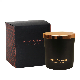 Scented Square Black Glass Bottle with Gold Stamping Candle Holder