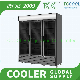  Oman, The Sultanate of Oman Black Triple Glass Door Vertical Cooler Glass Door Wine and Beverage Coolers Upright Cooler