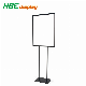 Supermarket Free Standing Pallet Pedestal Bulletin Adjustable Metal Sign Holder