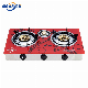  Foshan Factory Direct Sell Customized Table Top Glass 3 Burners 3D Print Gas Stove