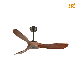  European Flush Mounted Wood Blades Hotel Decorative Wooden Modern Ceiling Fan Without Lights