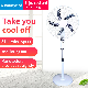 18 Inch Solar Rechargeable Electric Fan with Large Wind and Lighting