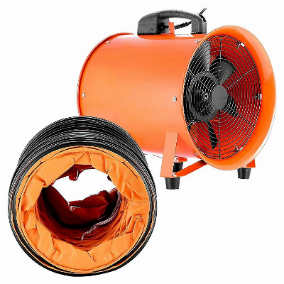 Portable Axial Fan 8"/10"/12"Kitchen Smoking Exhaust Fan Industrial AC Exhaust Axial Ventilation Fan