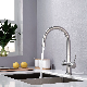 High-End Modern Brushed Stainless Steel 304 Faucet Tap Lead-Free Kitchen Mixer Pull-Down Kitchen Faucets