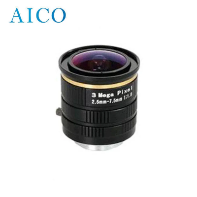 1/3" F1.8 Manual Iris 3MP 2.5mm-7.5mm CS Mount Wide Angle 3X Zoom Csmount CCTV Varifocal Veri-Focal Linssi Lens