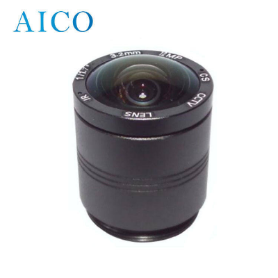 3.2mm F2.0 12MP CS Mount 4K Wide Angle Fixed CCTV Lens for 1/1.7" Sensor Camera