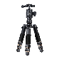 Qzsd Q166c Carbon Fiber Small Tripod Ball Head Professional 8kg Load Mini Micro Folded Laptop Camera Phone Tripod 200mm