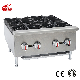 Commercial Kitchen Equipment Table Top Hotplate 4 Burner Gas Range Cooker in Stainless Steel (EHP-4S)