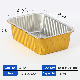  930ml Rectangular Disposable Aluminum Foil Lunch Box Container Aviation Disposable Lunch Box Disposable Barbecue Aluminum Foil Bowl