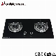  Home Cooking Appliance 2 Burner Built in Tempered Glass Gas Stove