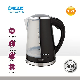  Half Transparent Big Water Gauge Plastic Kettle with UV Decoration