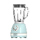 Unique Vintage Design Blender with 3 Speeds Rotary Knob Include Pulse Fun,4 Point Stainless Steel Blade Easy to Remove Jar Collar, with Chopper Jar Grinding Jar