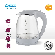 1.7L 304 Stainless Steel Blue LED Light Glass Electric Tea Maker Kettle