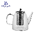 1200ml Borosilicate Drinking Kettle Tea Pot with Stainless Steel Lid and Strainer manufacturer