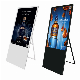  32 -Inch Portable Folding Floor Standnig Network WiFi Ad Player LCD Digital Signage High-Definition Advertising Display Touch Screen Kiosk for Coffee Bar