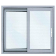 Horizontal Double Sliding Glazing Powder Coating Aluminum Windows