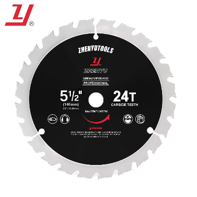 Zhenyu 5-1/2" 24t Woodworking Carbide Circular Saw Blade for Wood Cutting 140mm