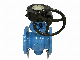 DN100 Cast Iron Flanged End Manual Hand Wheel Gearbox Operated Plug Valve