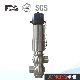  Stainless Steel Sanitary Pneumatic Double Seat Flow Control Valve for Food Processing