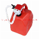  20L Portable Gasoline Tank Plastic Jerry Can with Dry Battery Powered Pump HDPE Fuel Tank on Site Refueling Gas Caddy