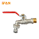  Ifan Hose Bibcock Brass Angle Valve Red Level Handle Washing Machine Brass Water Tap