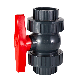 China High Quality 75mm PVC Pn10 Double Union Ball Valve for Irrigation Plastic Casing High Pressure Pipes