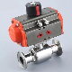  Stainless Steel Pneumatic 2 Way Mounting Sanitary Ball Valve