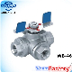 3 Way T-Port NPT Ball Valve 1000wog with Butterfly Handle