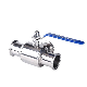  Stainless Steel Sanitary Manual Tri Clamp 3 Way Three Way Ball Valve