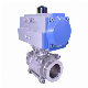 Three-Piece Vacuum Ball Valve with Pneumatic Actuator manufacturer