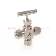 Stainless Steel 6000psi Double Ferrules Tube Union Integral Forged 3-Way Needle Valve