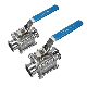  ODM OEM Food Grade SS304 SS316L Manual Tri Clamp Low Platform 3PC Ball Valve for Beverage