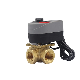 Rotary Actuator 3 Way Electrical Motorized Ball Valve Thermostatic Water Mixing Diverting Valve with Electric Acuator