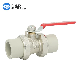  D&R Economical Hot-Selling Models OEM Welding Connected Plastic PPR Union Brass Ball Valve with Red Handle