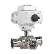 Sanitary Stainless Steel 3-Way Electric Actuator Tc Ball Valve