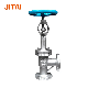 Low Pressure Ss DN40 Bellow Seated Angle Pattern Globe Valve